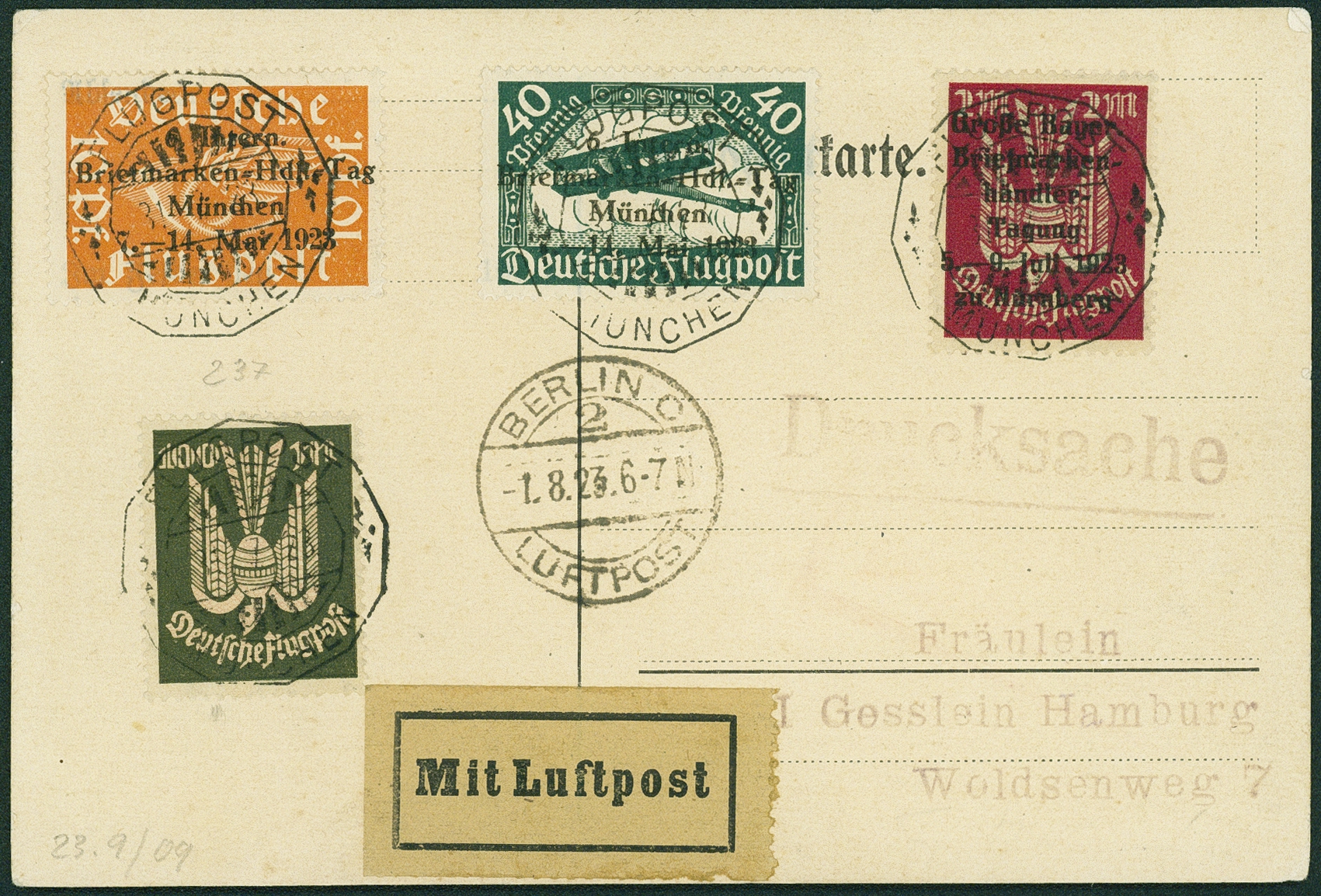 Lot 2070 - DR - FLUGPOST - Hettinger Auktion Auktion 54 Lot 2070 - DR - FLUGPOST - Hettinger Auktion Auktion 54