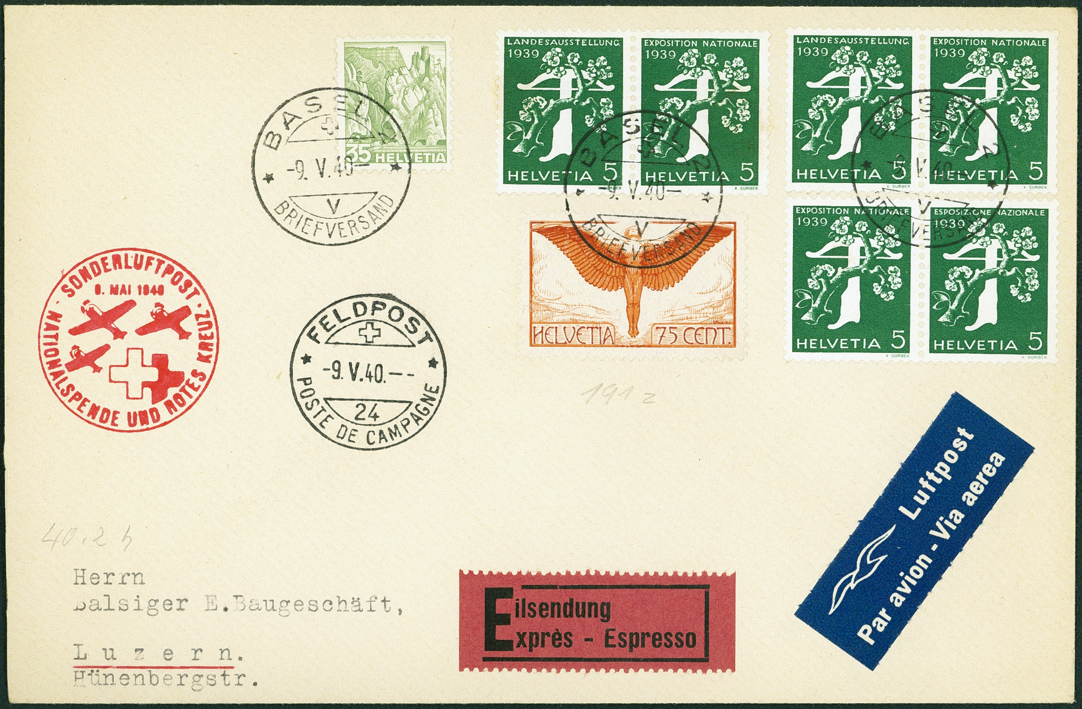 Lot 1823 - schweiz flugpost - Hettinger Auktion Auktion 54 Lot 1823 - schweiz flugpost - Hettinger Auktion Auktion 54