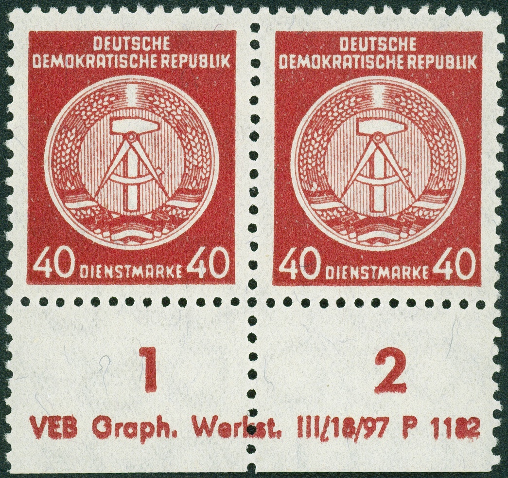 Lot 1530 - ddr - dienstmarken - Hettinger Auktion Auktion 54 Lot 1530 - ddr - dienstmarken - Hettinger Auktion Auktion 54