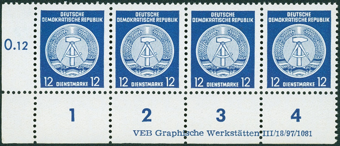 Lot 1517 - ddr - dienstmarken - Hettinger Auktion Auktion 54 Lot 1517 - ddr - dienstmarken - Hettinger Auktion Auktion 54