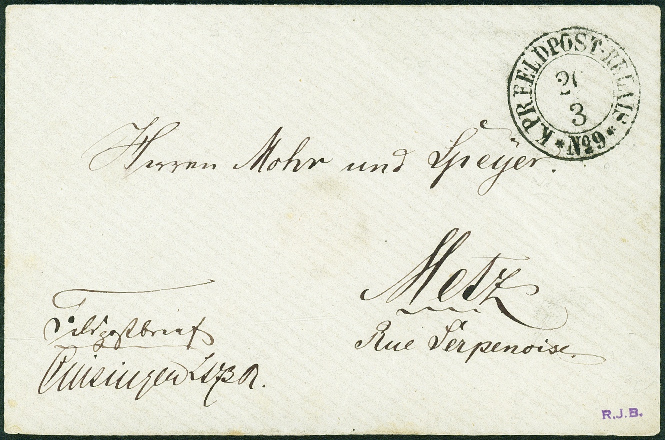 Lot 212 - Preussen - Feldpost - Hettinger Auktion Auktion 54 Lot 212 - Preussen - Feldpost - Hettinger Auktion Auktion 54