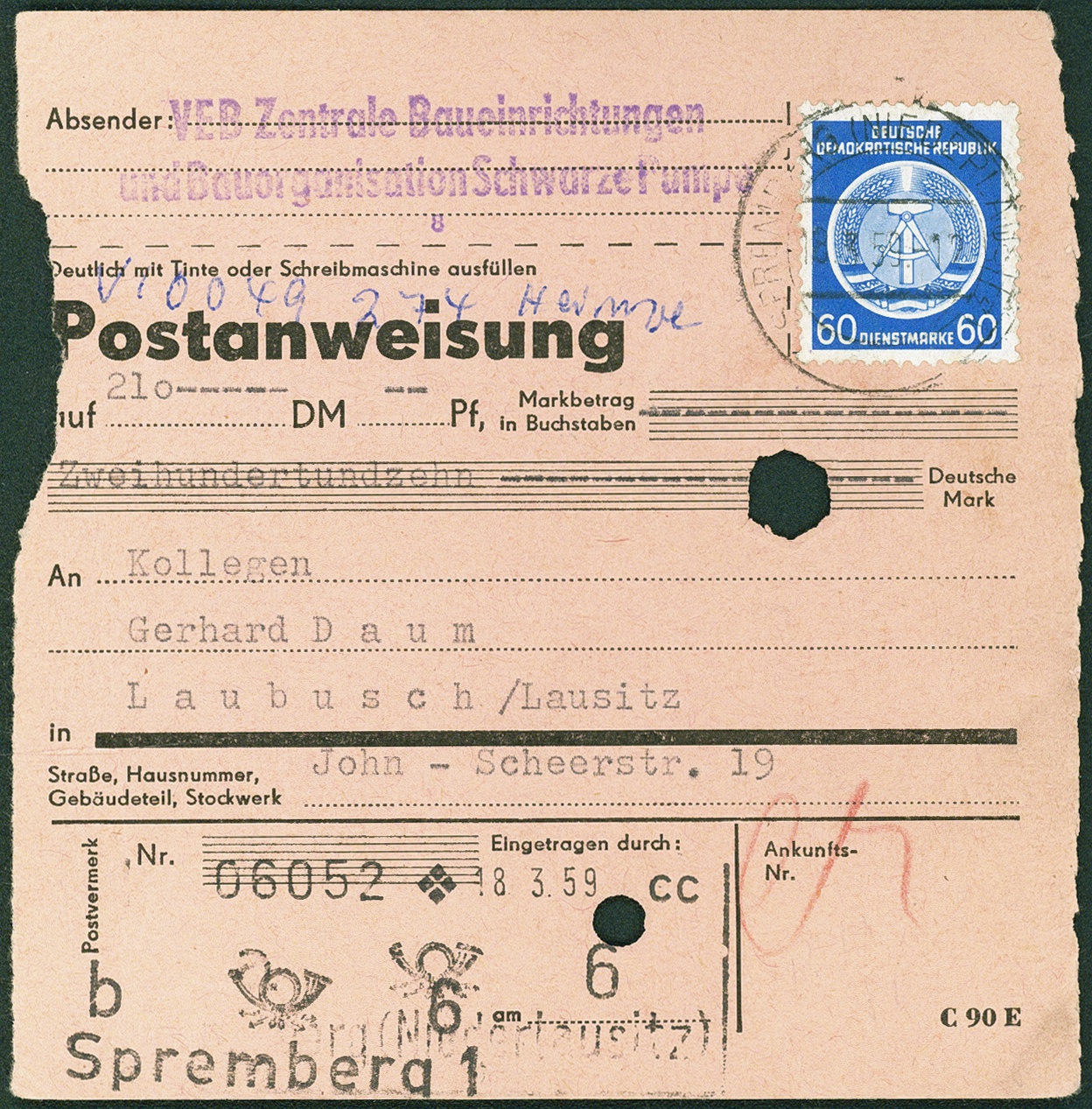 Lot 1510 - ddr - dienstmarken - Hettinger Auktion Auktion 54 Lot 1510 - ddr - dienstmarken - Hettinger Auktion Auktion 54