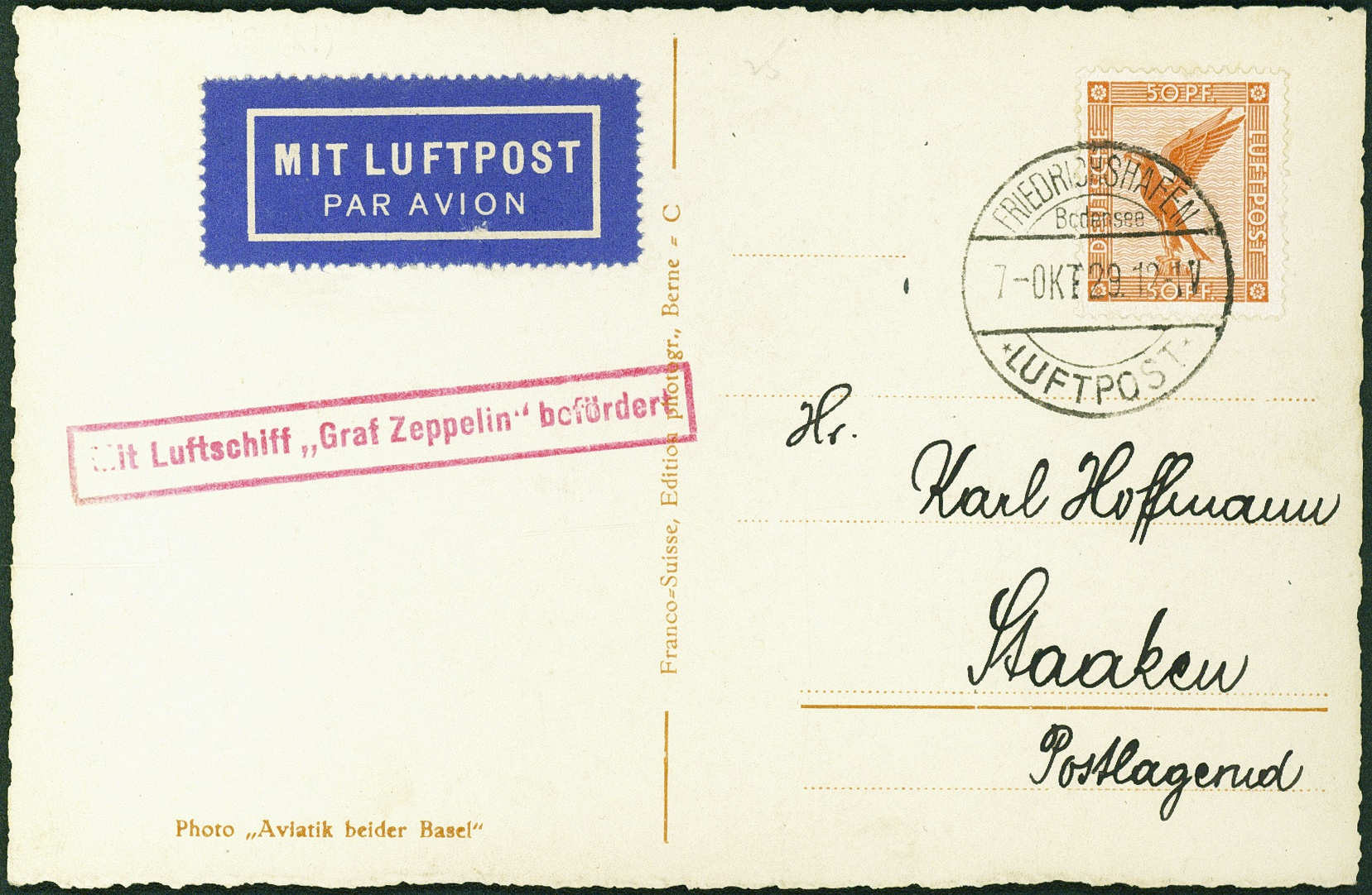 Lot 873 - zeppelinpost - Hettinger Auktion Auktion 54 Lot 873 - zeppelinpost - Hettinger Auktion Auktion 54