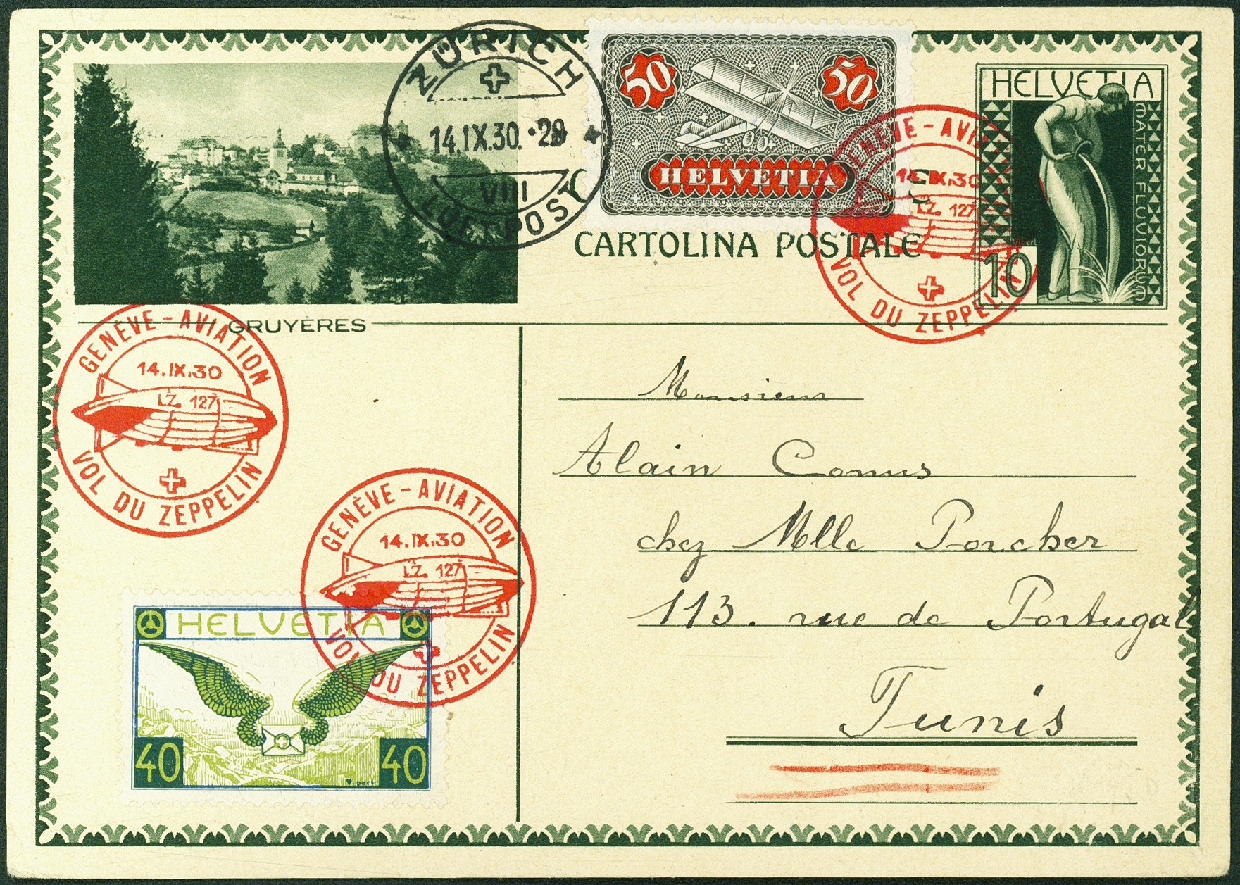 Lot 880 - ZEPPELIN - ZULEITUNGSPOST - Hettinger Auktion Auktion 54 Lot 880 - ZEPPELIN - ZULEITUNGSPOST - Hettinger Auktion Auktion 54