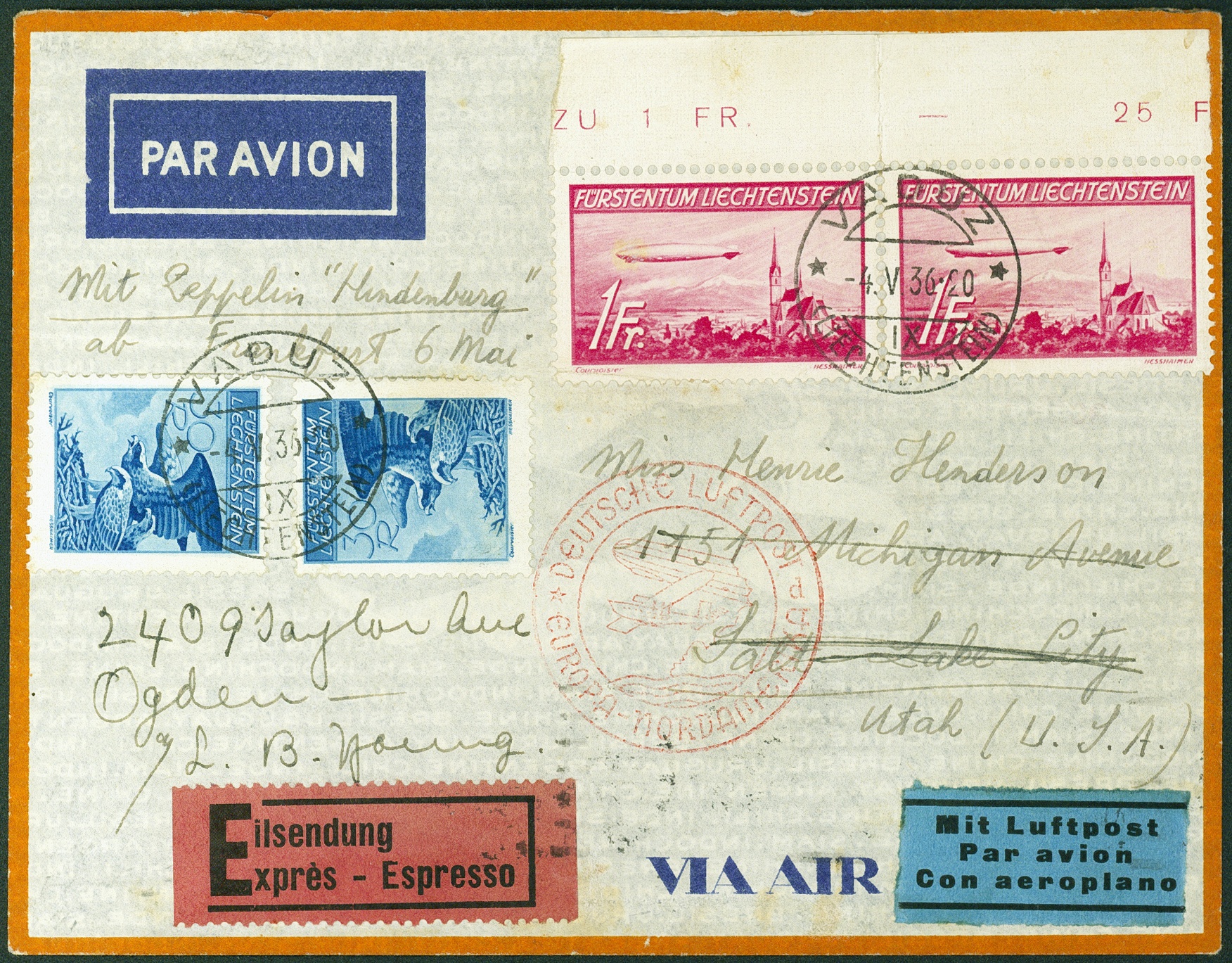 Lot 879 - ZEPPELIN - ZULEITUNGSPOST - Hettinger Auktion Auktion 54 Lot 879 - ZEPPELIN - ZULEITUNGSPOST - Hettinger Auktion Auktion 54