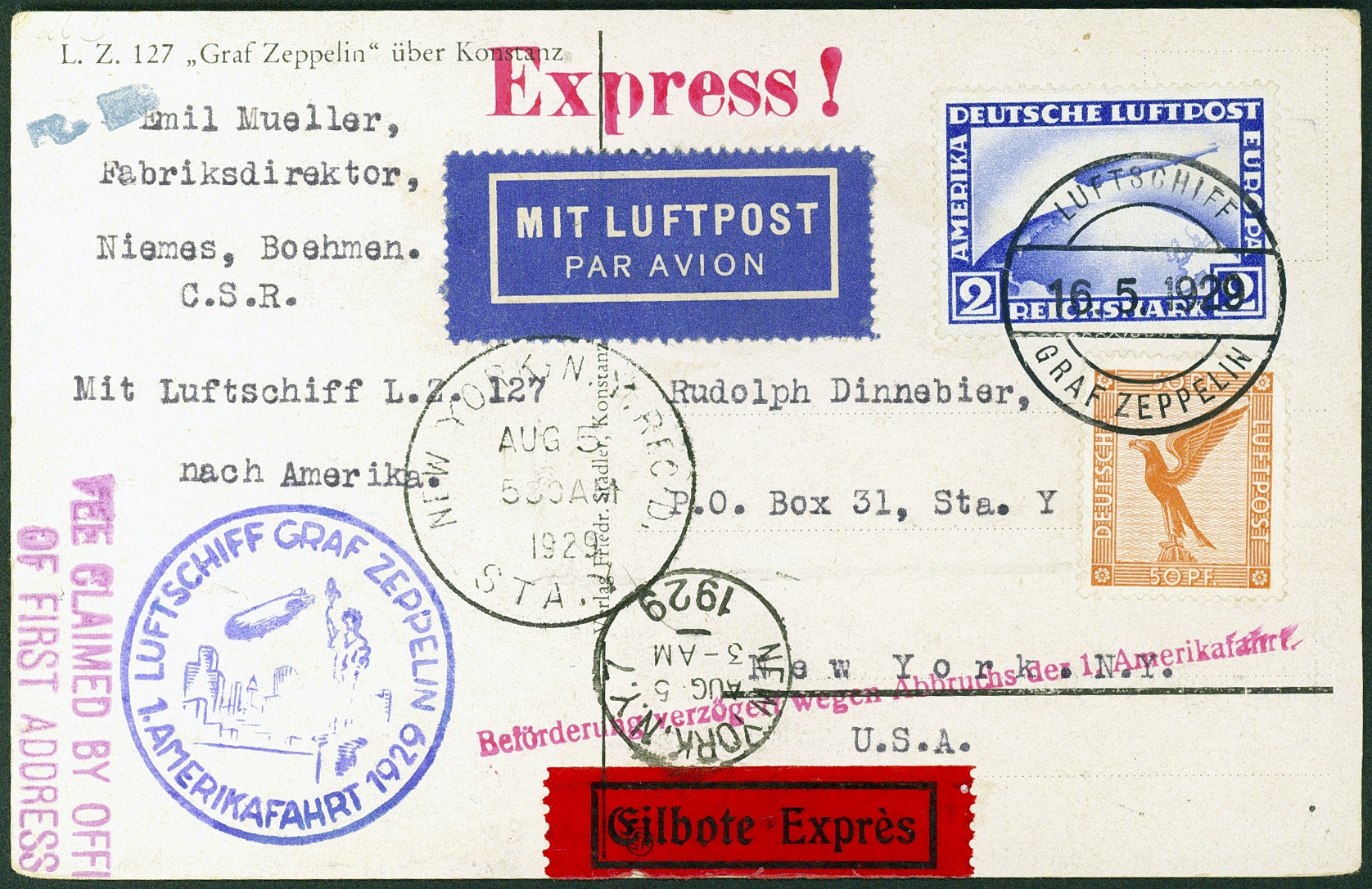 Lot 871 - zeppelinpost - Hettinger Auktion Auktion 54 Lot 871 - zeppelinpost - Hettinger Auktion Auktion 54