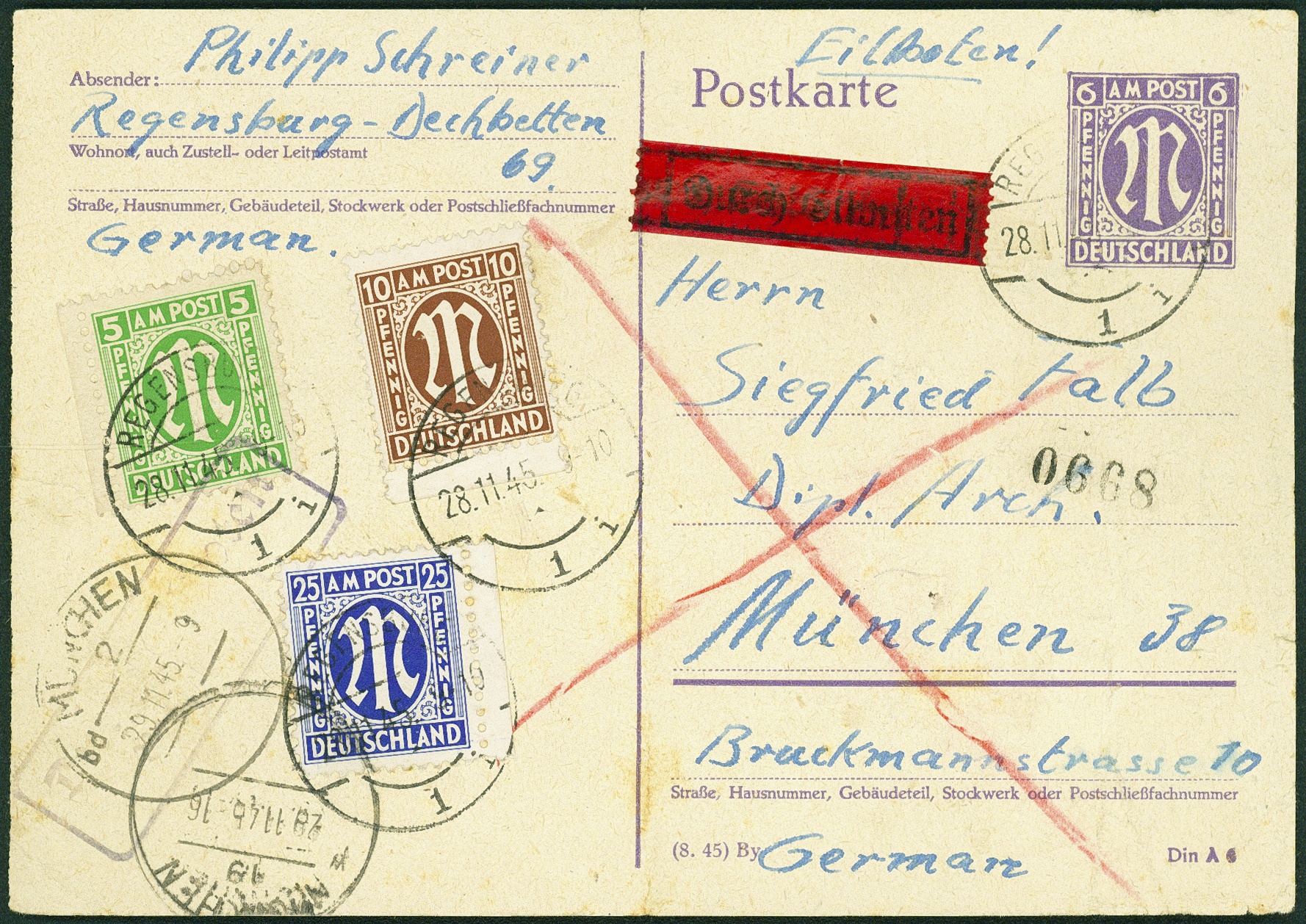Lot 1711 - Bizone - Besonderheiten  -  Hettinger Auktion Auktion 54