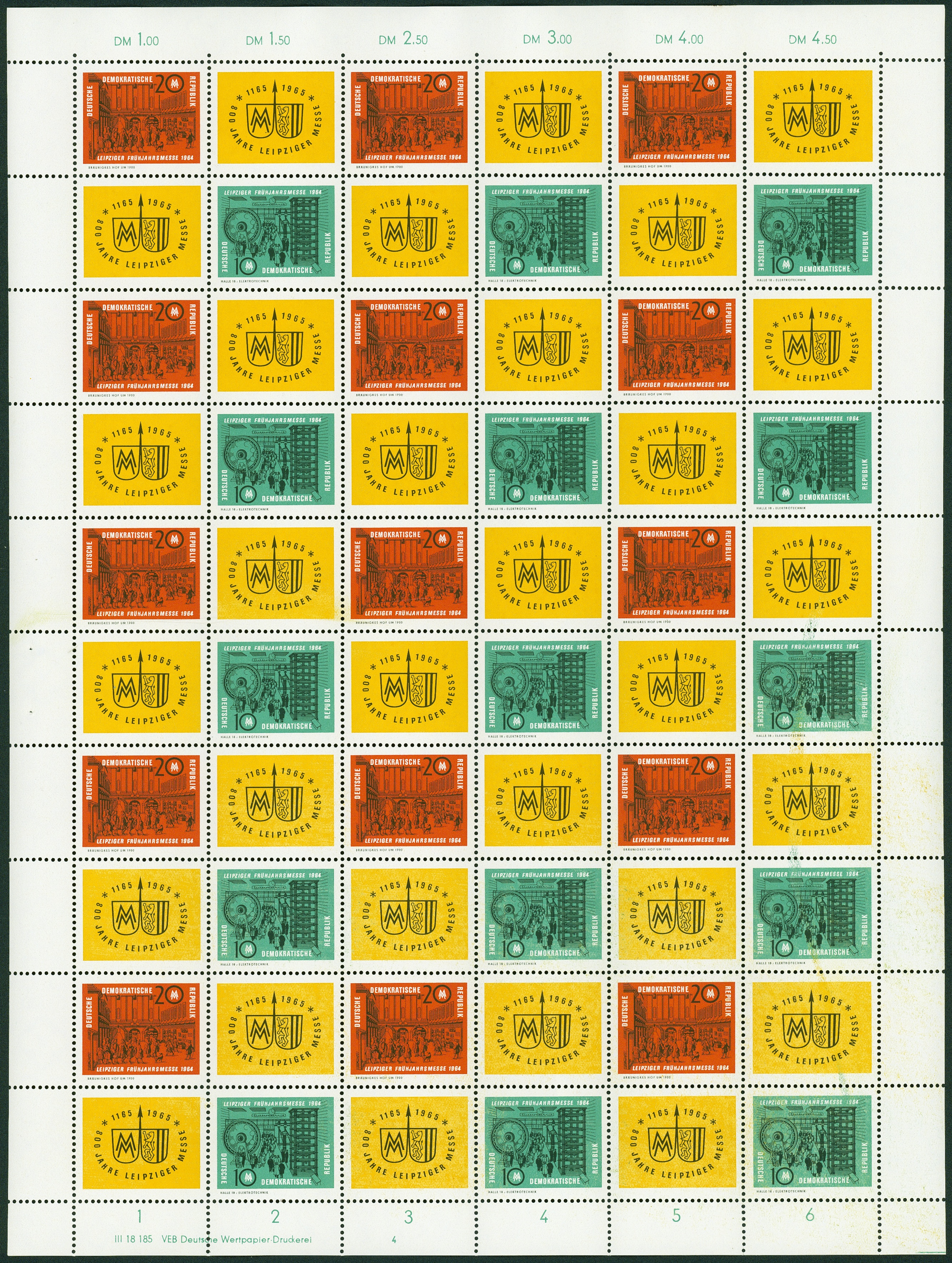 Lot 1599 - DDR - ZUSAMMENDRUCKBOGEN - Hettinger Auktion Auktion 54 Lot 1599 - DDR - ZUSAMMENDRUCKBOGEN - Hettinger Auktion Auktion 54