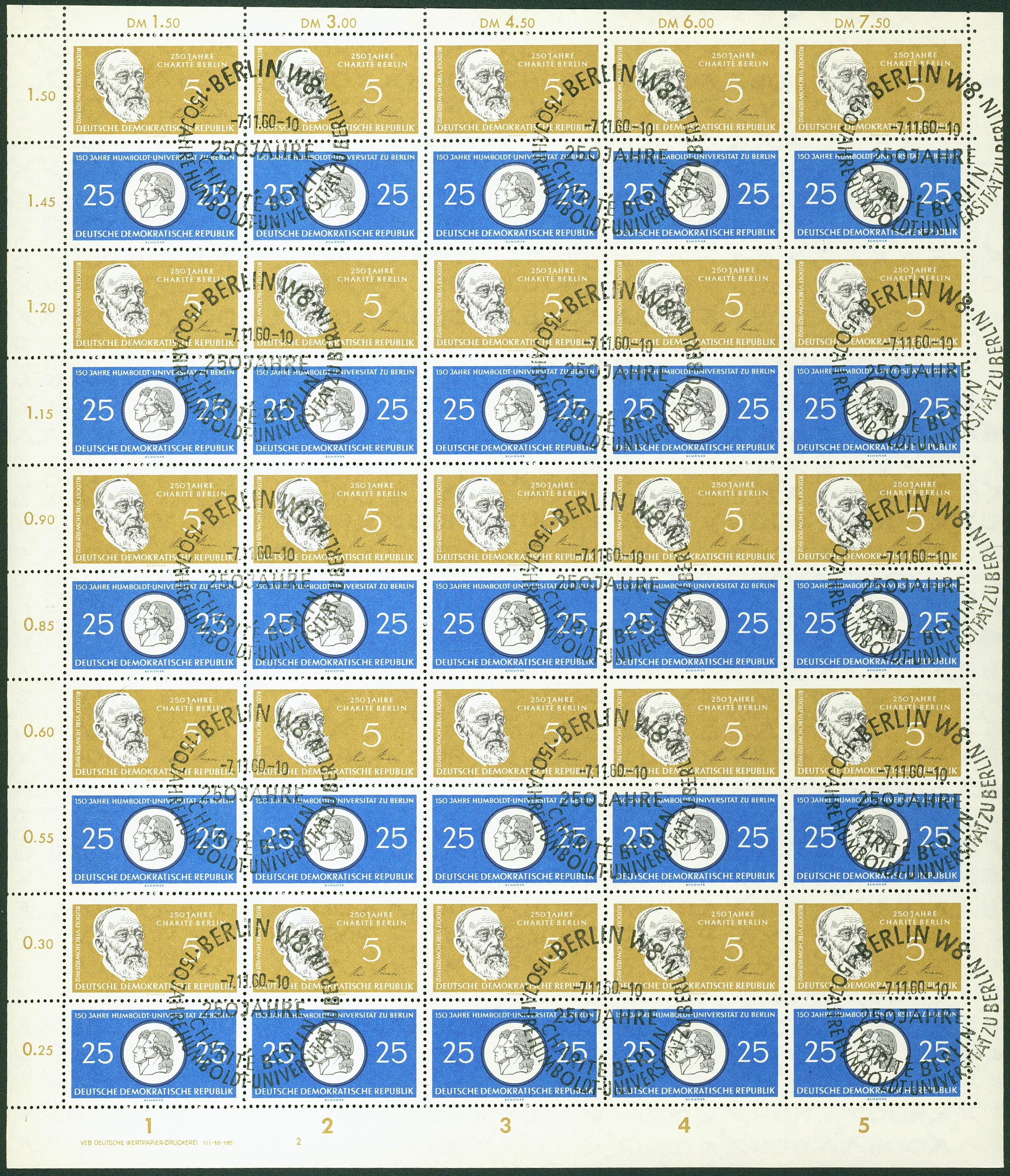 Lot 1593 - DDR - ZUSAMMENDRUCKBOGEN - Hettinger Auktion Auktion 54 Lot 1593 - DDR - ZUSAMMENDRUCKBOGEN - Hettinger Auktion Auktion 54