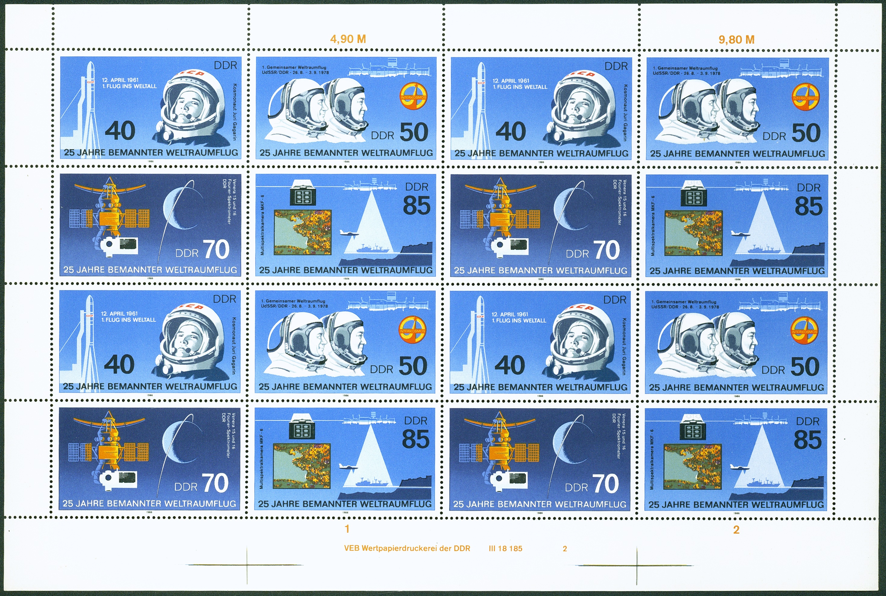 Lot 1604 - DDR - ZUSAMMENDRUCKBOGEN - Hettinger Auktion Auktion 54 Lot 1604 - DDR - ZUSAMMENDRUCKBOGEN - Hettinger Auktion Auktion 54