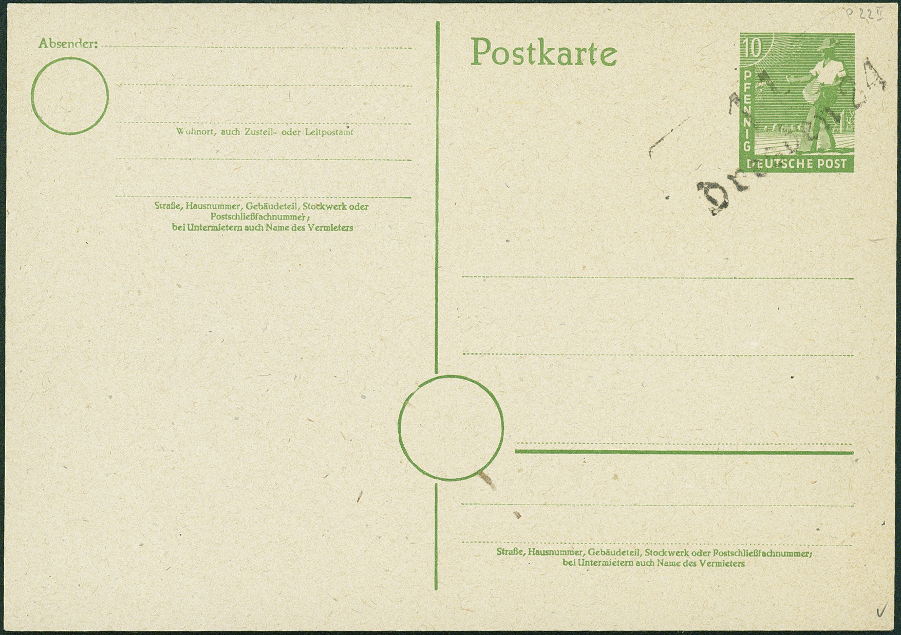 Lot 1078 - SBZ - BEZIRKSHANDSTEMPEL  -  Hettinger Auktion Auktion 54