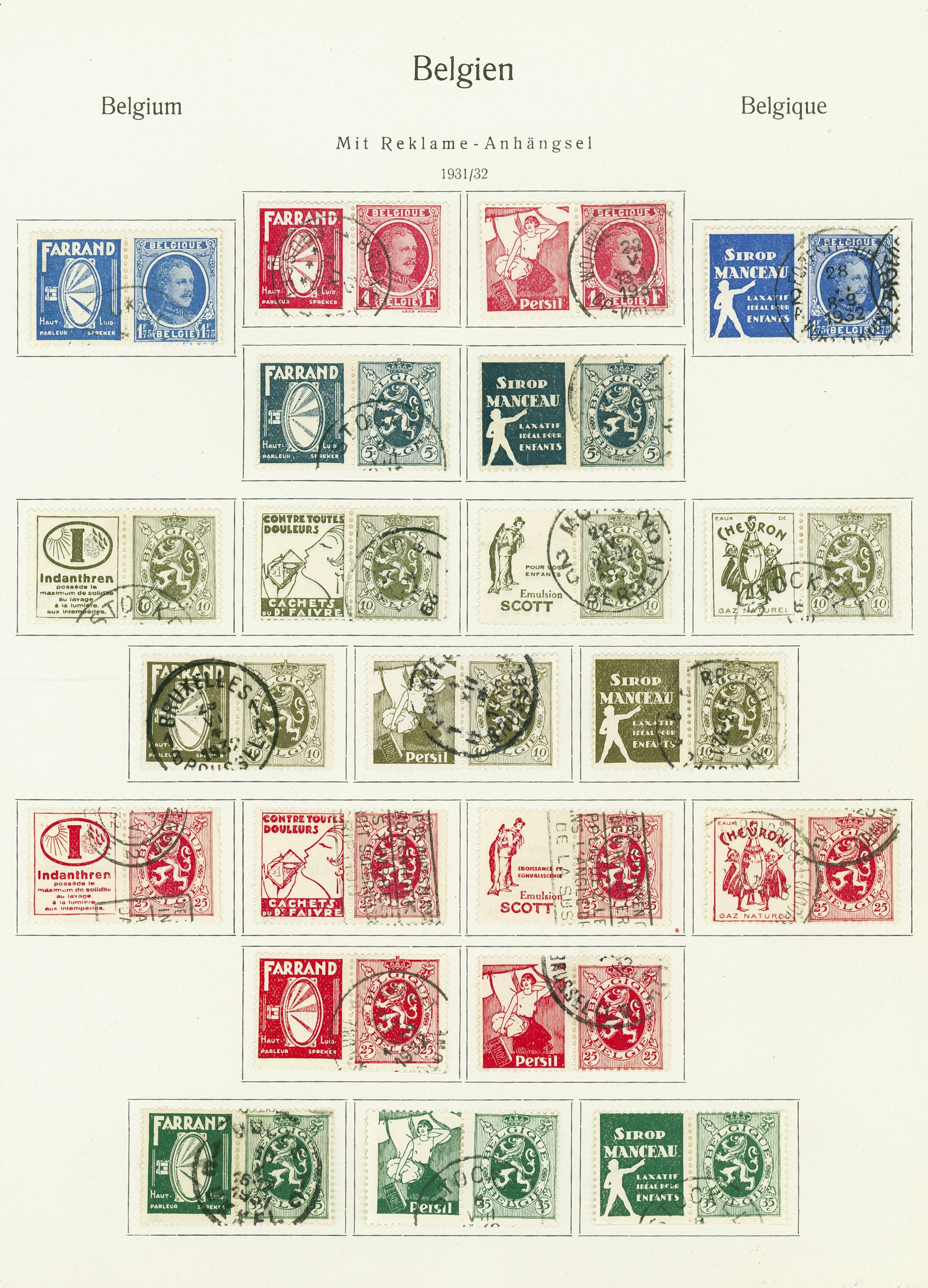 Lot 2289 - Belgien - Zusammendrucke  -  Hettinger Auktion Auktion 54