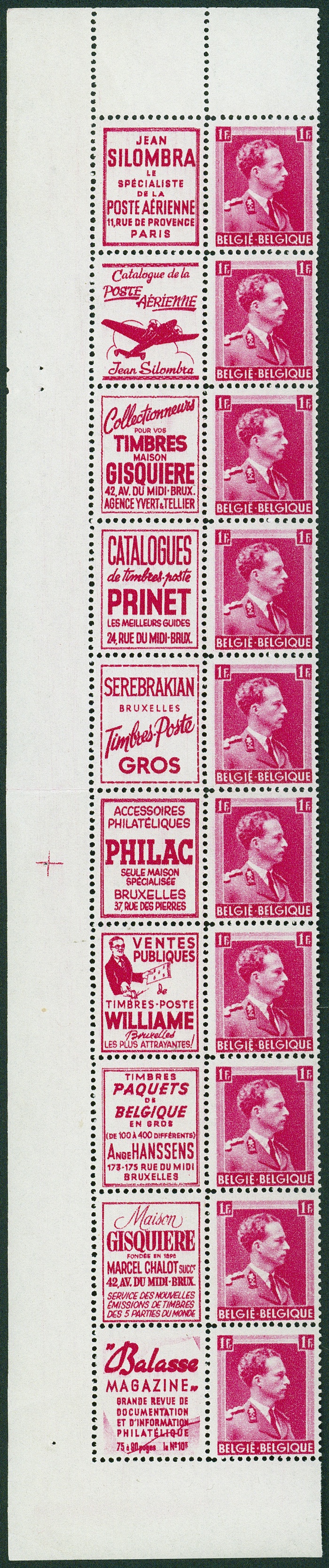 Lot 1780 - Belgien - Zusammendrucke  -  Hettinger Auktion Auktion 54