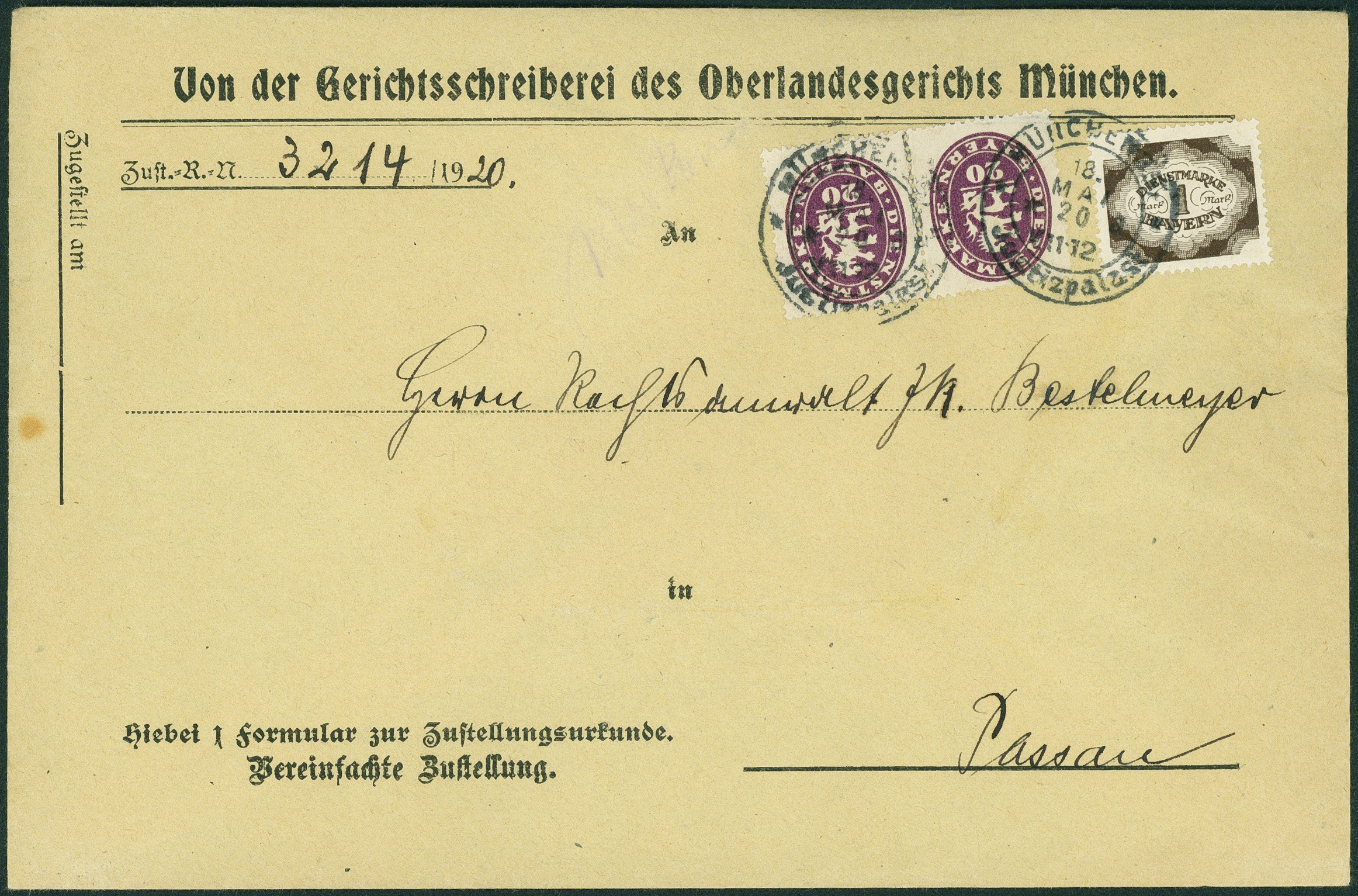 Lot 189 - bayern - dienstmarken  -  Hettinger Auktion Auktion 54