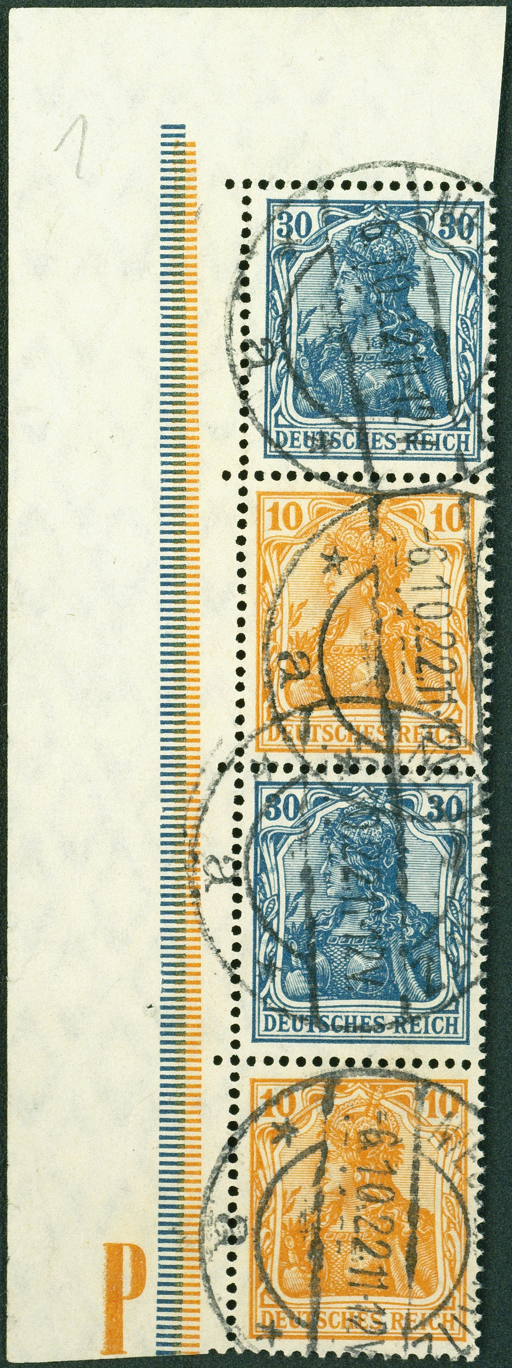 Lot 417 - DR - ZUSAMMENDRUCKE AUS MH 14-15, GERMANIA 1921 - Hettinger Auktion Auktion 54 Lot 417 - DR - ZUSAMMENDRUCKE AUS MH 14-15, GERMANIA 1921 - Hettinger Auktion Auktion 54