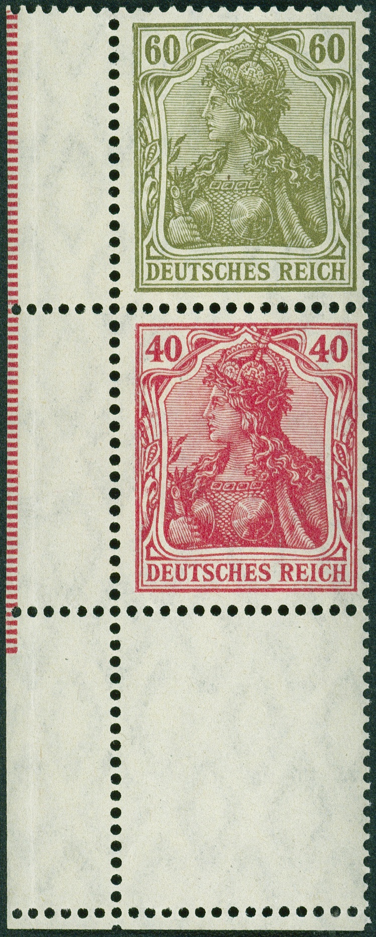 Lot 450 - DR - ZUSAMMENDRUCKE AUS MH 14-15, GERMANIA 1921 - Hettinger Auktion Auktion 54 Lot 450 - DR - ZUSAMMENDRUCKE AUS MH 14-15, GERMANIA 1921 - Hettinger Auktion Auktion 54