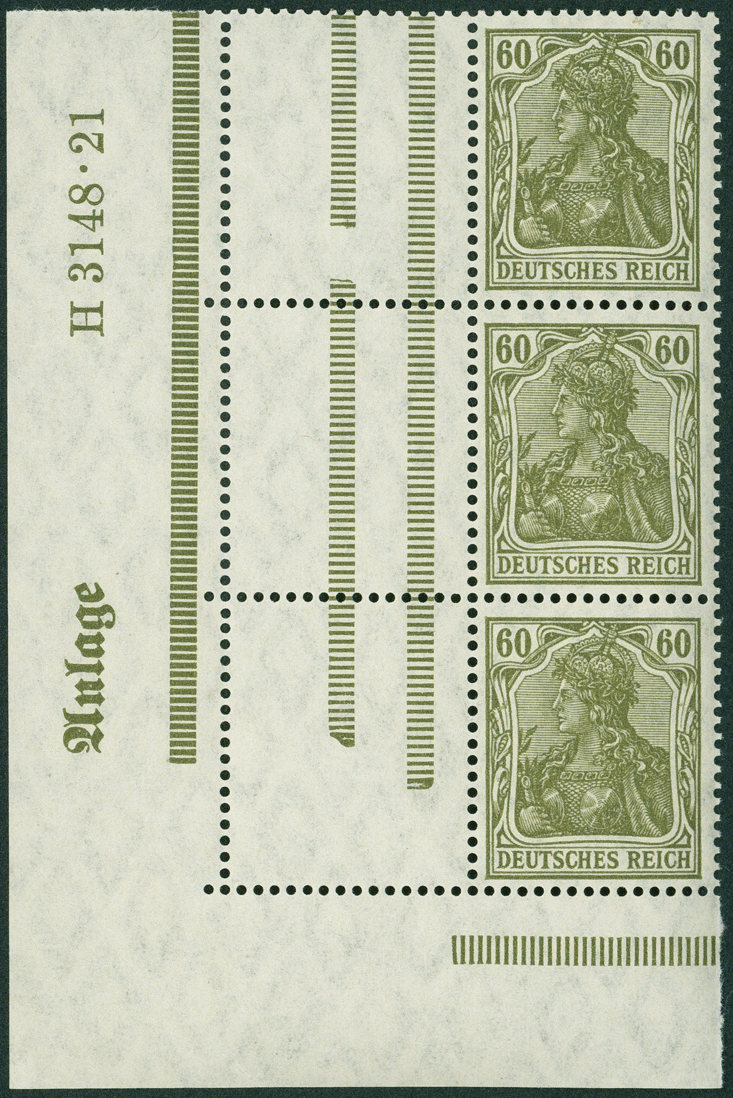 Lot 445 - DR - ZUSAMMENDRUCKE AUS MH 14-15, GERMANIA 1921 - Hettinger Auktion Auktion 54 Lot 445 - DR - ZUSAMMENDRUCKE AUS MH 14-15, GERMANIA 1921 - Hettinger Auktion Auktion 54