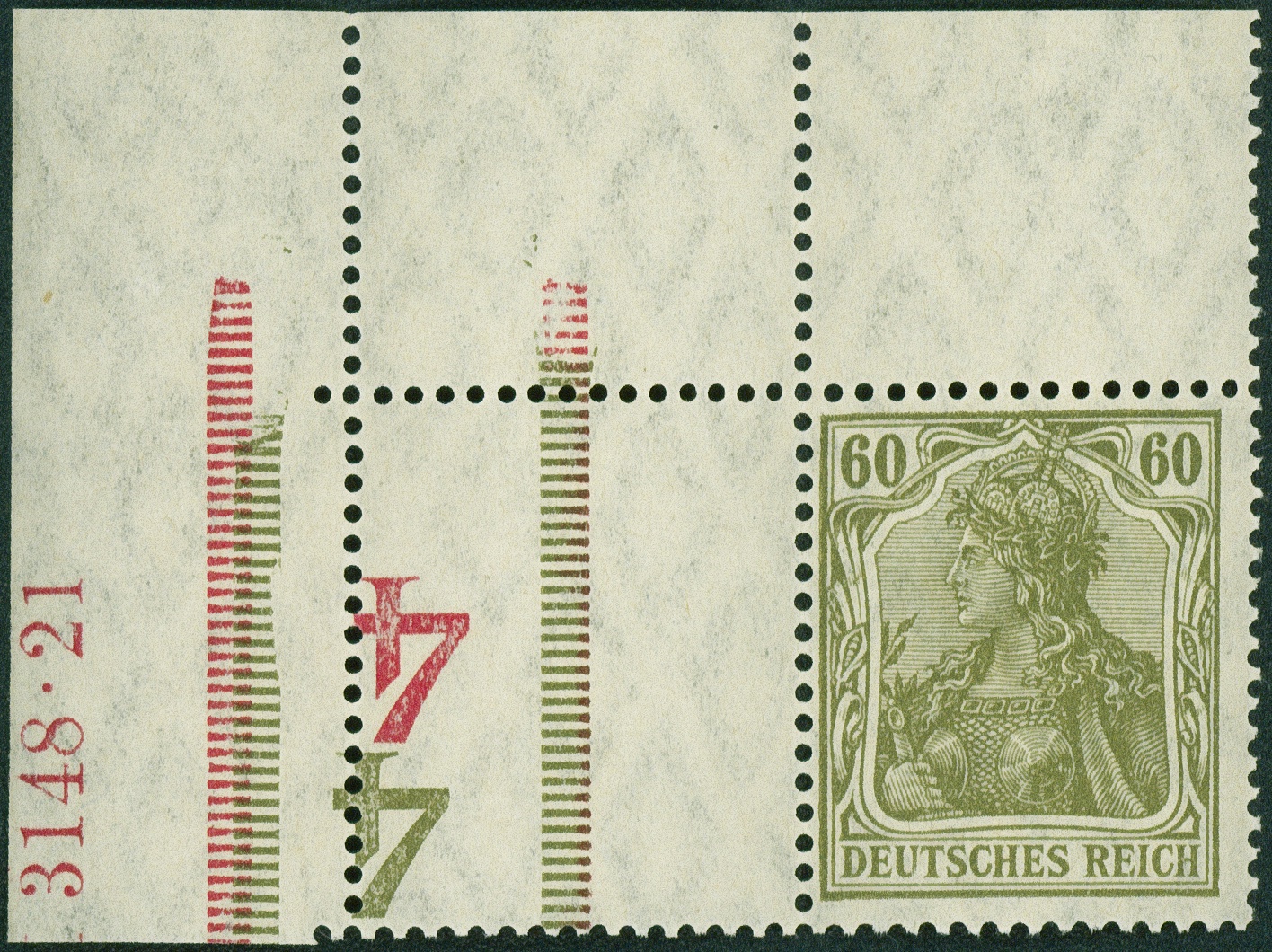 Lot 426 - DR - ZUSAMMENDRUCKE AUS MH 14-15, GERMANIA 1921 - Hettinger Auktion Auktion 54 Lot 426 - DR - ZUSAMMENDRUCKE AUS MH 14-15, GERMANIA 1921 - Hettinger Auktion Auktion 54