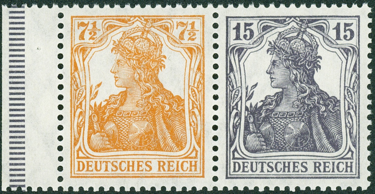 Lot 394 - DR - ZUSAMMENDRUCKE AUS MH 1-13, GERMANIA 1910/19  -  Hettinger Auktion Auktion 54