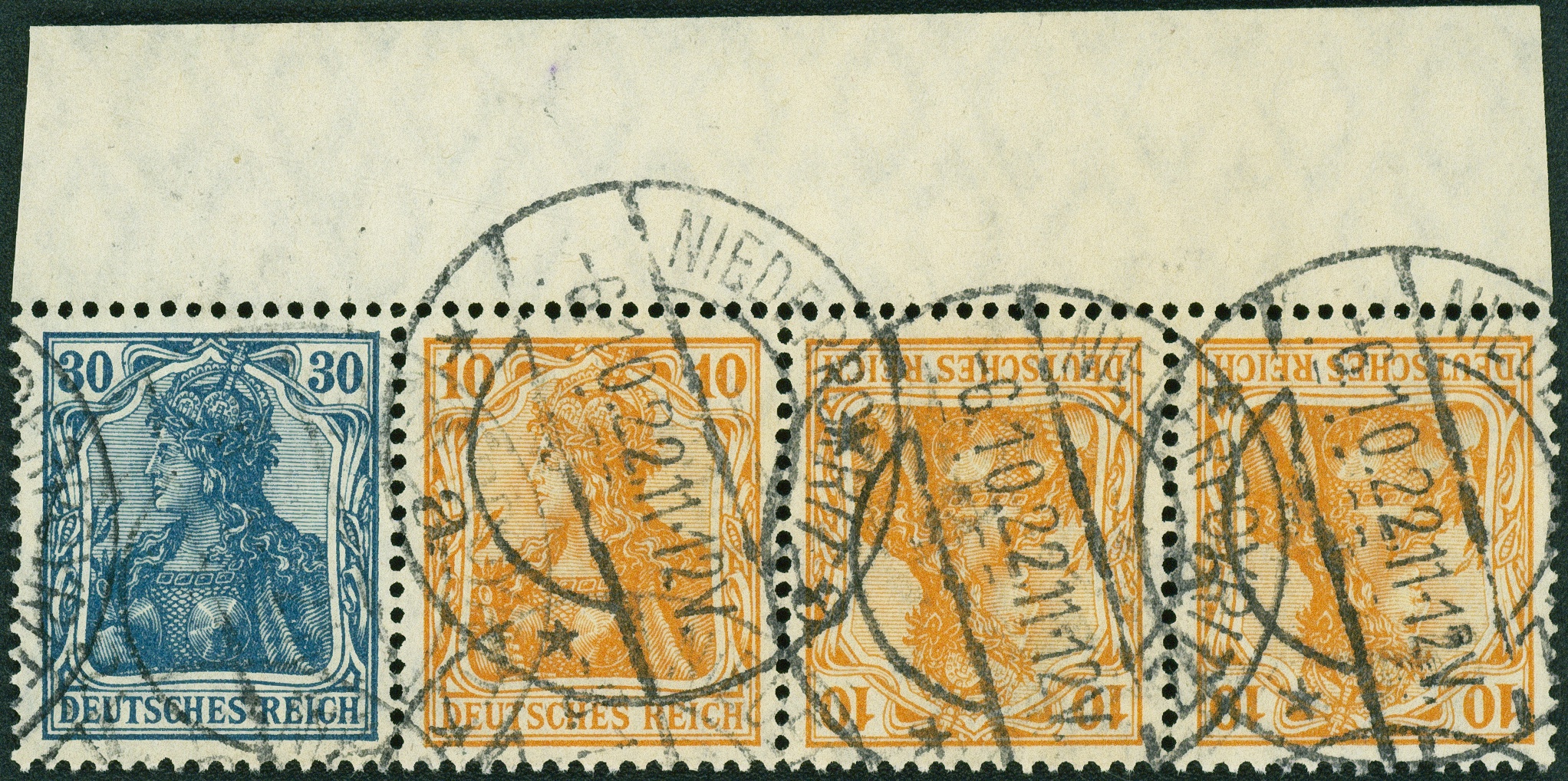 Lot 421 - DR - ZUSAMMENDRUCKE AUS MH 14-15, GERMANIA 1921 - Hettinger Auktion Auktion 54 Lot 421 - DR - ZUSAMMENDRUCKE AUS MH 14-15, GERMANIA 1921 - Hettinger Auktion Auktion 54