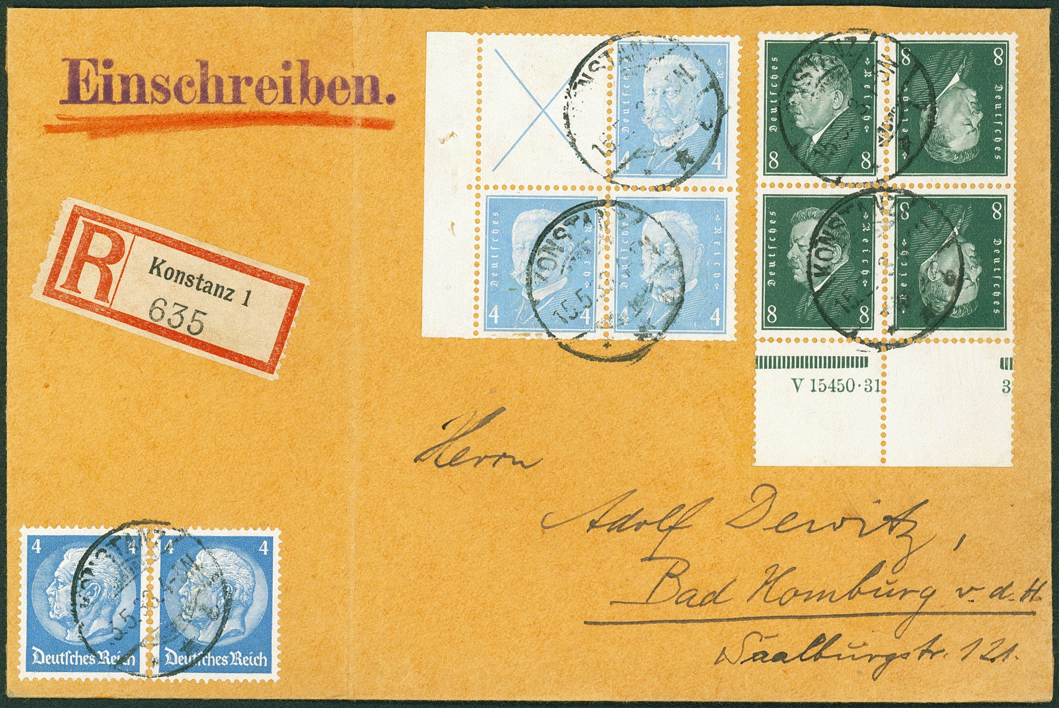 Lot 511 - DR - ZUSAMMENDRUCKE AUS MH 22-26, BEETHOVEN - REICHSPRÄSIDENTEN - Hettinger Auktion Auktion 54 Lot 511 - DR - ZUSAMMENDRUCKE AUS MH 22-26, BEETHOVEN - REICHSPRÄSIDENTEN - Hettinger Auktion Auktion 54