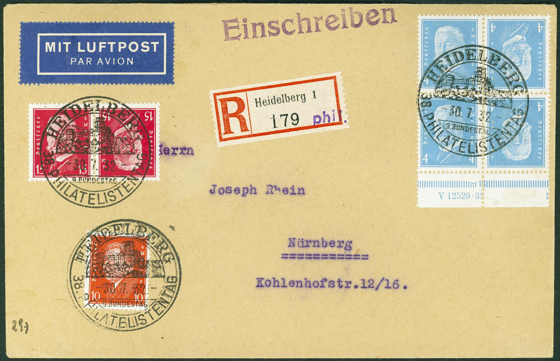 Lot 503 - DR - ZUSAMMENDRUCKE AUS MH 22-26, BEETHOVEN - REICHSPRÄSIDENTEN - Hettinger Auktion Auktion 54 Lot 503 - DR - ZUSAMMENDRUCKE AUS MH 22-26, BEETHOVEN - REICHSPRÄSIDENTEN - Hettinger Auktion Auktion 54