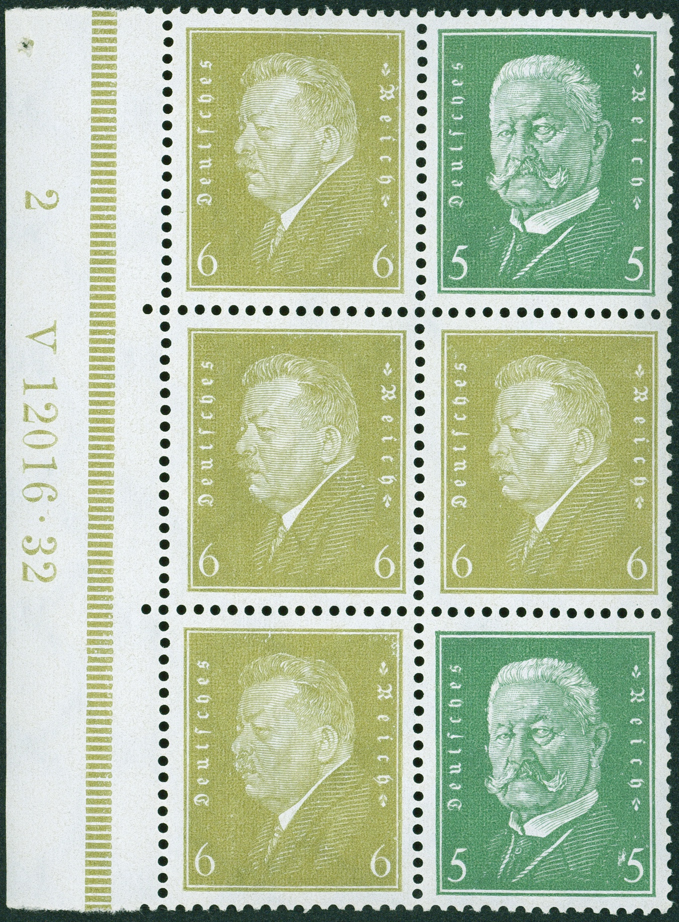 Lot 507 - DR - ZUSAMMENDRUCKE AUS MH 22-26, BEETHOVEN - REICHSPRÄSIDENTEN - Hettinger Auktion Auktion 54 Lot 507 - DR - ZUSAMMENDRUCKE AUS MH 22-26, BEETHOVEN - REICHSPRÄSIDENTEN - Hettinger Auktion Auktion 54