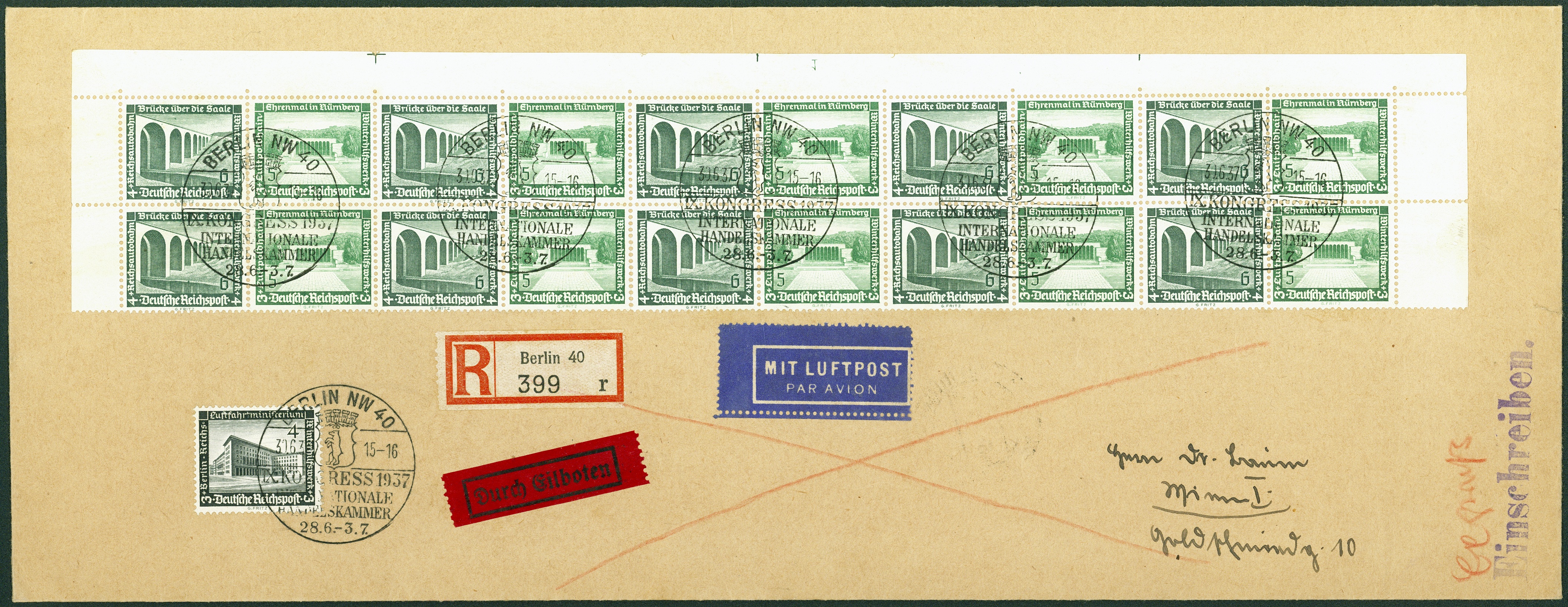 Lot 738 - DR - ZUSAMMENDRUCKE AUS MH 35-49, HINDENBURG 1934 - HITLER 1941 - Hettinger Auktion Auktion 54 Lot 738 - DR - ZUSAMMENDRUCKE AUS MH 35-49, HINDENBURG 1934 - HITLER 1941 - Hettinger Auktion Auktion 54