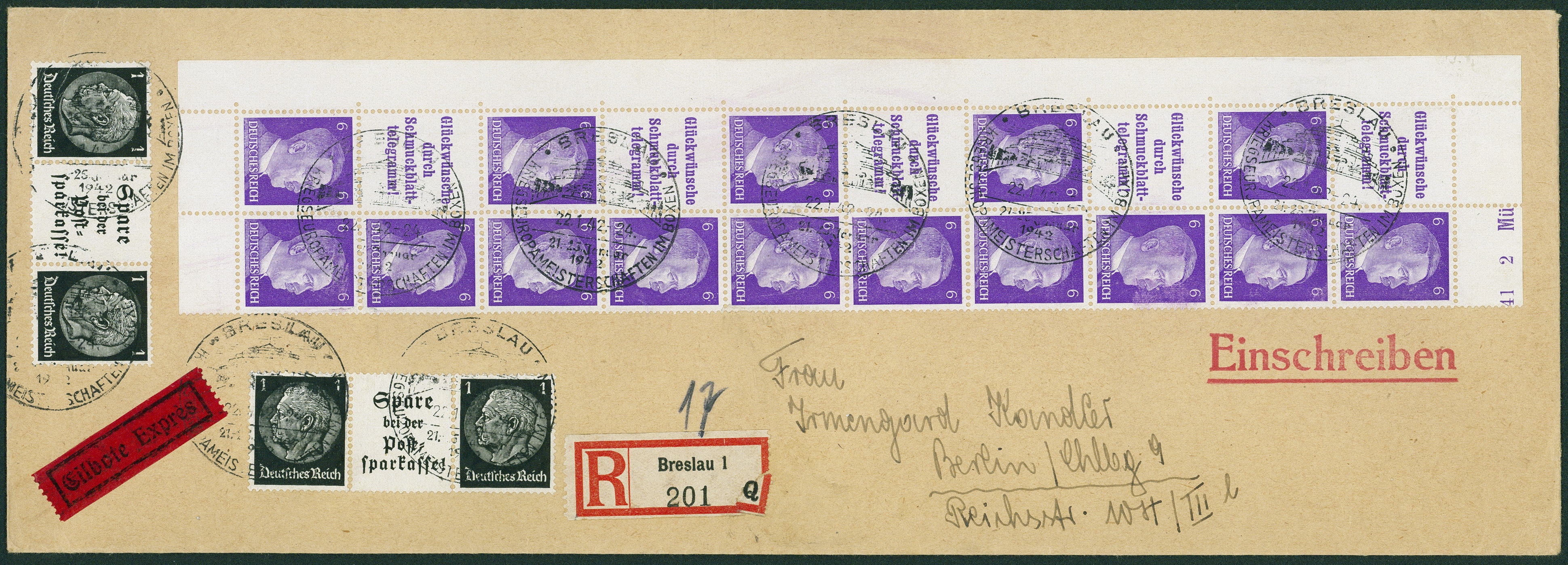 Lot 742 - DR - ZUSAMMENDRUCKE AUS MH 35-49, HINDENBURG 1934 - HITLER 1941 - Hettinger Auktion Auktion 54 Lot 742 - DR - ZUSAMMENDRUCKE AUS MH 35-49, HINDENBURG 1934 - HITLER 1941 - Hettinger Auktion Auktion 54