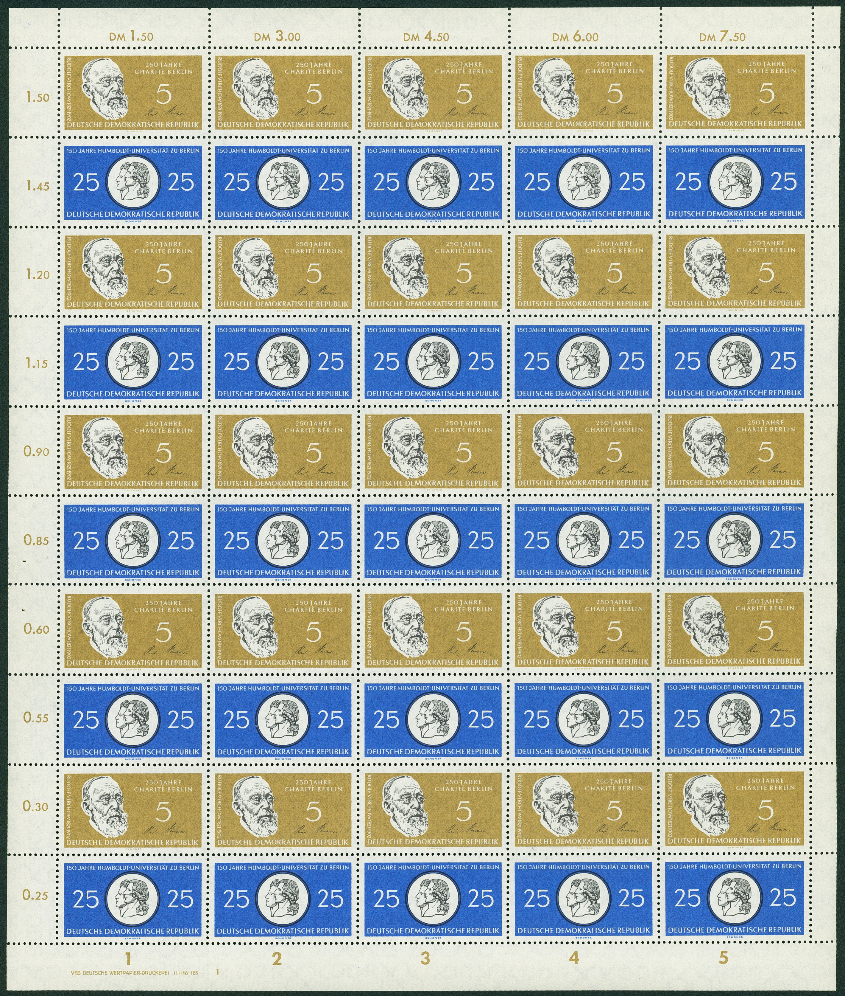 Lot 1592 - DDR - ZUSAMMENDRUCKBOGEN - Hettinger Auktion Auktion 54 Lot 1592 - DDR - ZUSAMMENDRUCKBOGEN - Hettinger Auktion Auktion 54